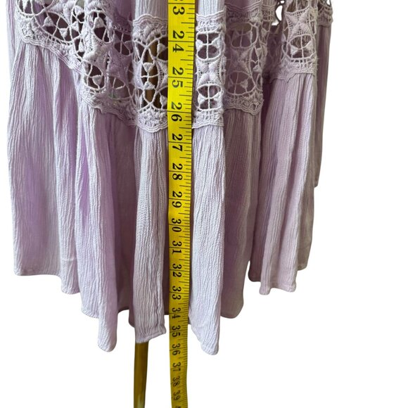 Free People Lilac Lace Halter Mini Dress Boho Festival Style Size S - Picture 2 of 8